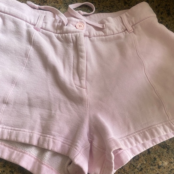 Helmut Lang Women’s Pink Shorts Drawstring zipper pockets size 10 - Picture 10 of 16